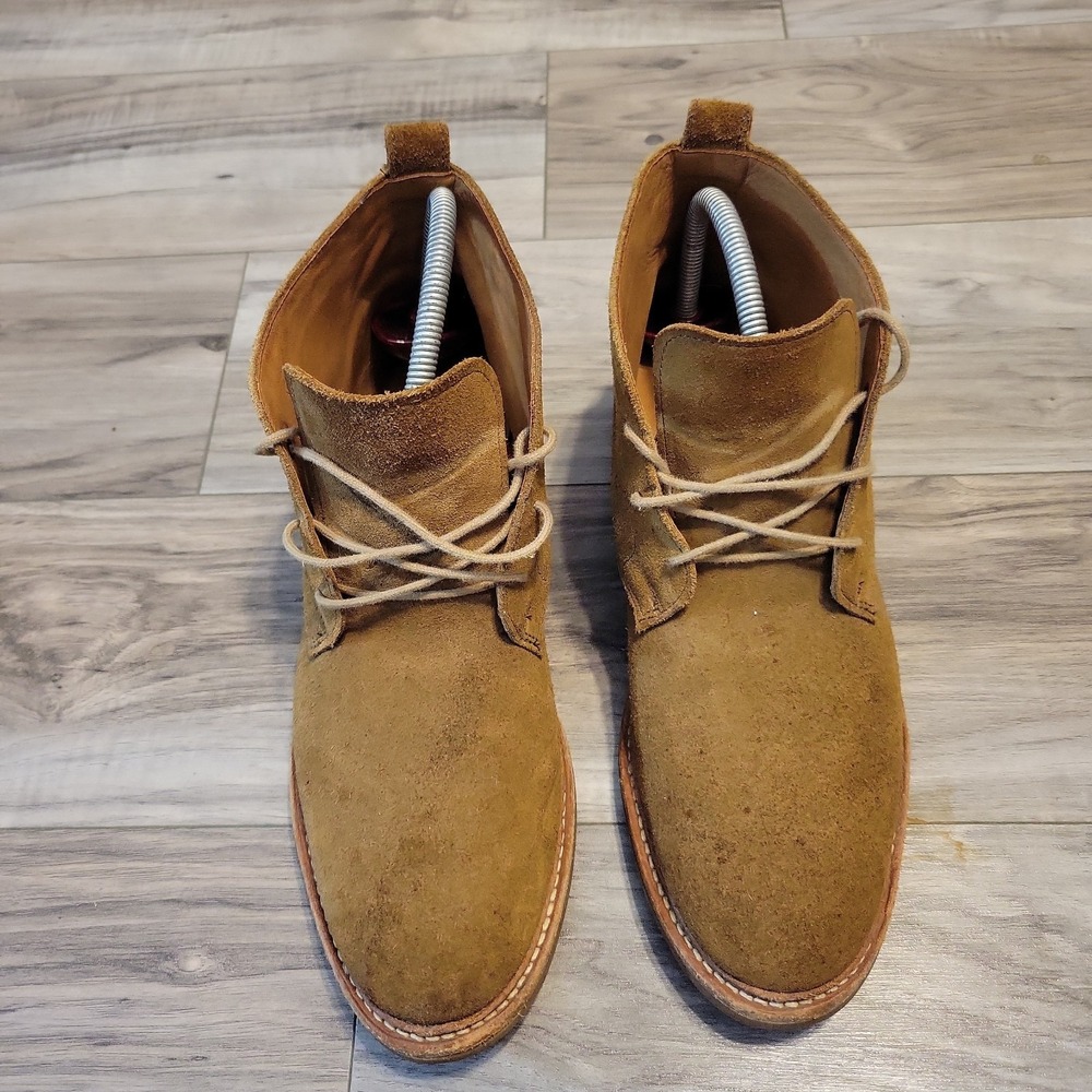 Allen Edmonds "DENALI" Men's CHUKKA Boots Size 8.5D Brown Suede Lace Up READ